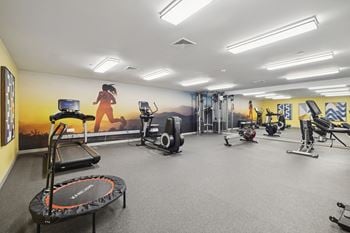 Fitness center with yoga/stretch area